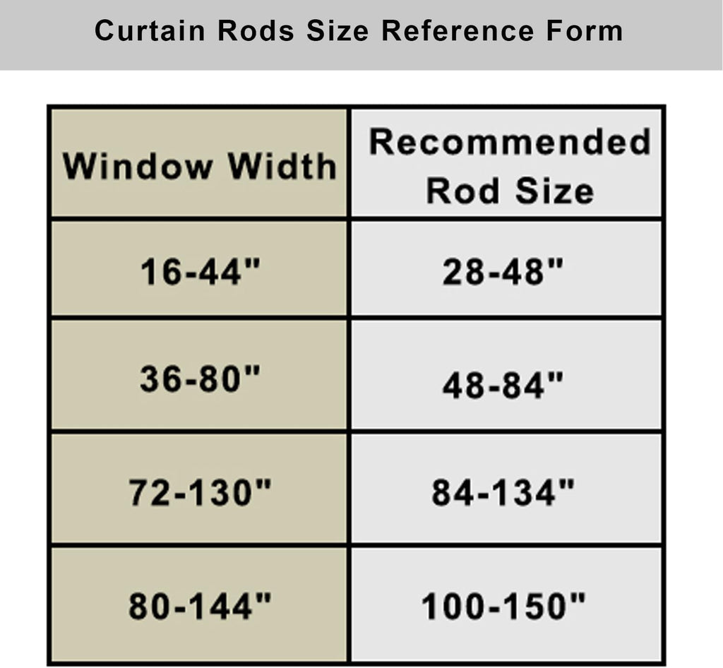Modern Curtain Rods, 1Inch Diameter Decorative Single Window Rod Telescoping Drapery Rods Warm