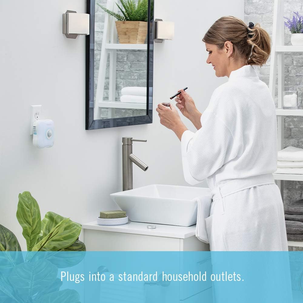TotalClean Personal UV-C Plug-In Air Sanitizer - Small Air Purifier for Bedrooms and Bathrooms, Buil