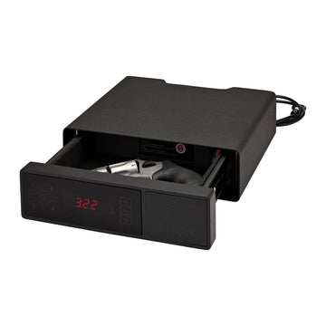 Rapid Safe Night Guard - Nightstand Gun Safe with RFID Reader, Clock, USB Ports - RFID Safe for Fast, Multiple Method