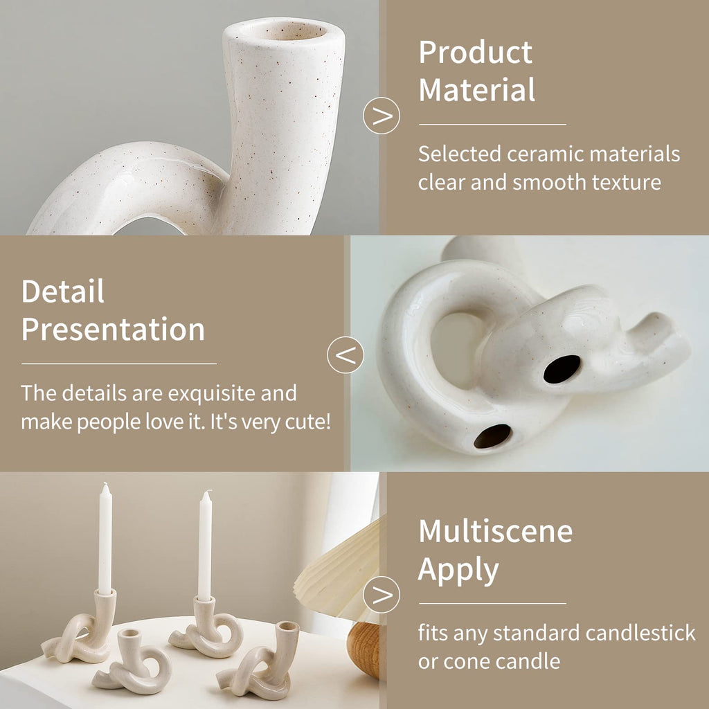 Modern Ceramic Candle Holders for Candlesticks Centerpieces for Tables