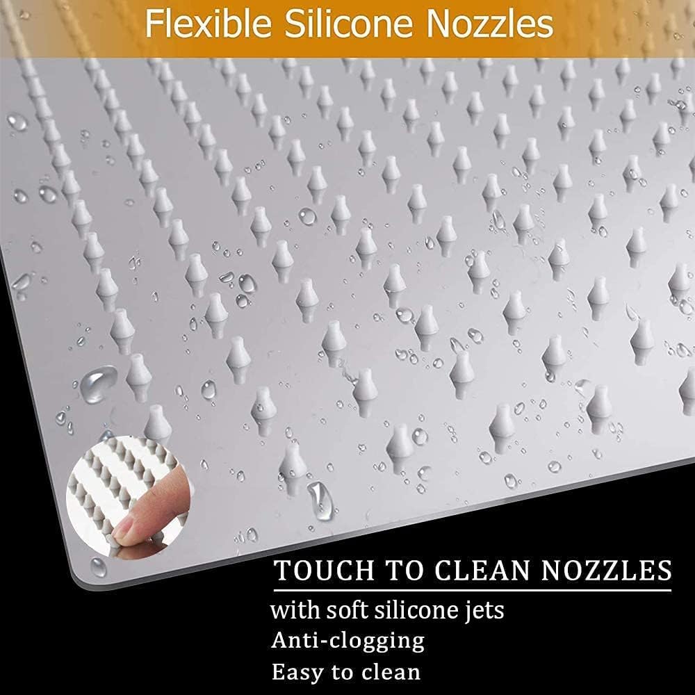 High Pressure Rain Shower Head, 304 Stainless Steel Large Rainfall Showerhead for Bathroom, Easy to Install