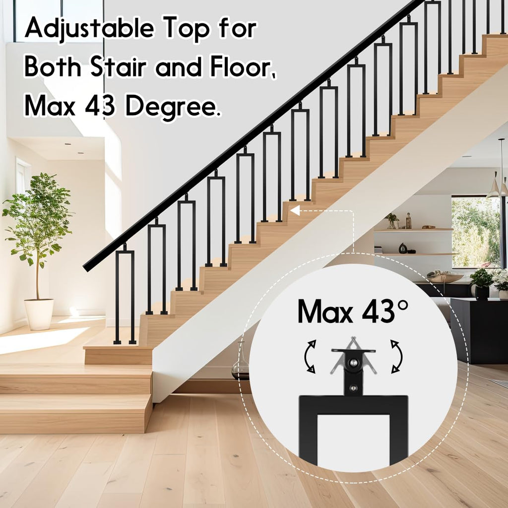 4 Pack U Shape 36" Stair Balusters with Adjustable Top Bracket