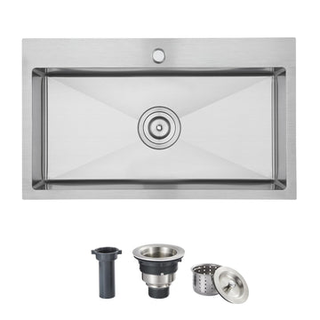 27 x 16 inch, 304 Stainless Steel Drop in Sink
