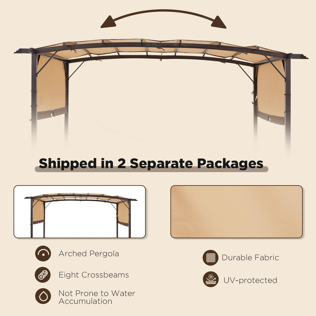 Pergola 9' x 12' Outdoor Pergolas, Pergolas and Gazebo Clear - Image 2