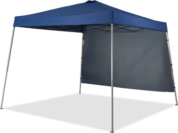 8X10 FT Pop Up Canopy Outdoor Instant Tent Slant Legs with a Sidewall,Equipment Vents