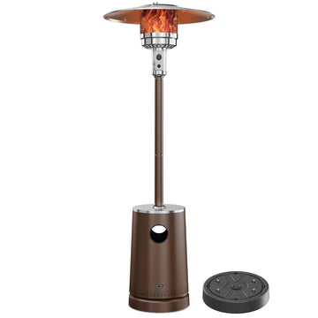 50, 000 BTU Patio Heater with Sand Box, Table Design, Double-Layer Stainless Steel Burner, Wheels, Triple Protection