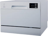 SD-2225DS Countertop Dishwasher with Delay Start & LED, Silver, Silver