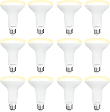 12 Pack BR30 LED Recessed Light Bulb, Dimmable Indoor Flood Light Bulbs CRI80 7W Equivalent 65W 2700K Soft White 650