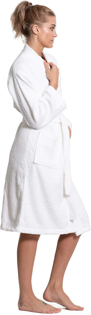 Soft & Absorbent Towel Robe, 100% Cotton Turkish Terry Cloth Kimono Bathrobes for Women