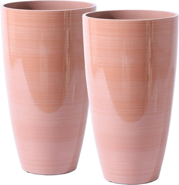 Front Porch Decor Lightweight Large Planter for Indoor Outdoor Terracotta-Look Finish Tall Flower Pot for Porches