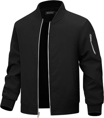 Boy's Bomber Jackets Kids Spring Fall Zip Up Varsity Windbreak Jackets