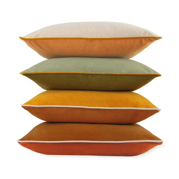 8-Colors Velvet Throw Pillow Covers 20x20 Inch Set of 4 Decorative Velour Pillowcases Modern Double-Colored Cushion