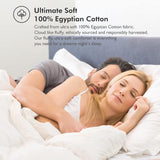 Luxurious King/California King Goose Down Comforter, Unique White Solid, 600 Thread Count, 100% Egyp