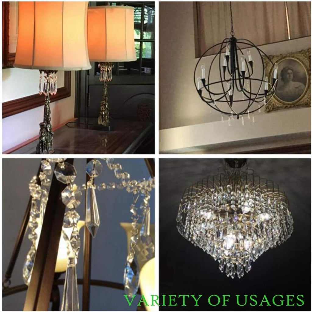 20 Pcs 55mm Clear Crystal Icicle Prisms Chandelier Hanging Lamp Decor - Clear Crystal Icicle Prisms Pendants