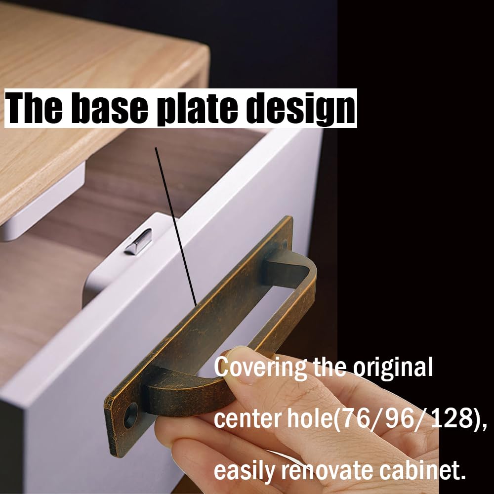 12 Pack 5 Inch 128 mm FlatCopper Cabinet Handles Aluminum Cabinet Pulls Drawer Pulls