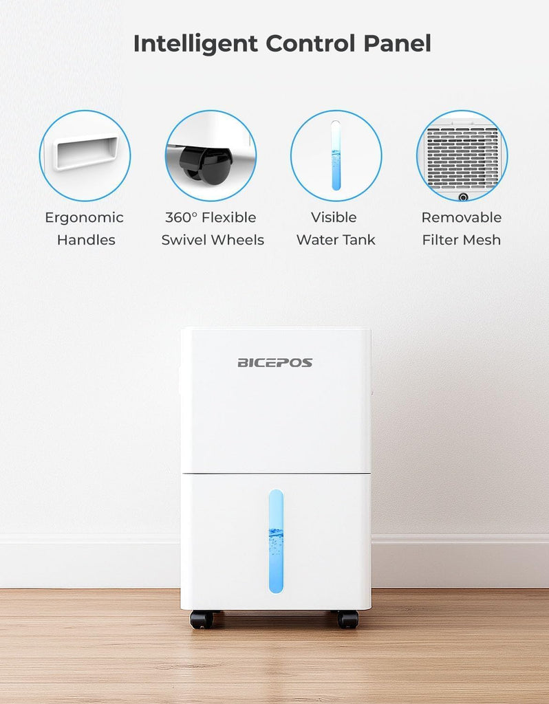 1500 Sq.Ft Dehumidifiers for Home, 21 Pints Dehumidifier for Basement, Bathroom, Bedroom, Large Room, 3 Modes