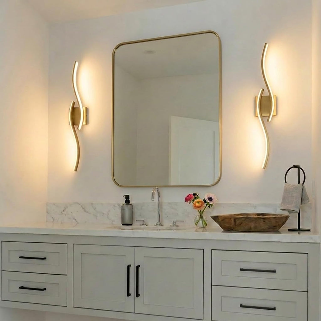Vanity Light , 31.6 Inch Gold LED Dimmable | Bathroom Lights Fixture Over Mirror, 5CCT Adjustable Color Temperatures