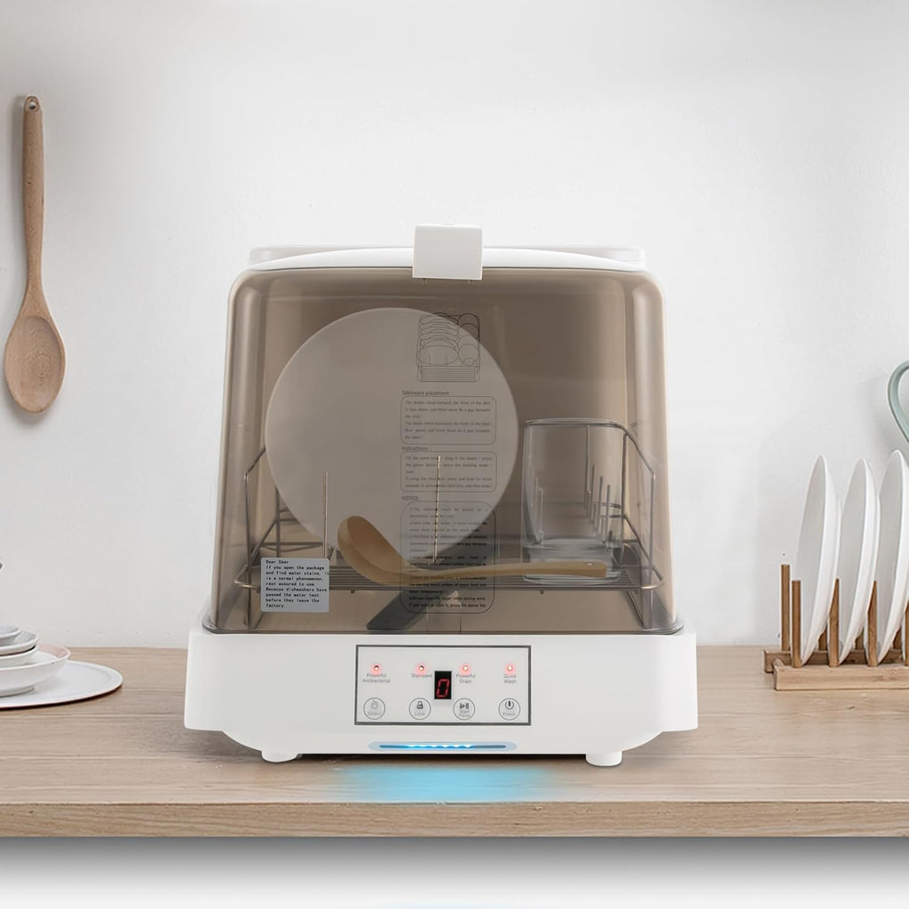 Portable Countertop Dishwasher,Automatic Dishwashing Machine w/Washing Programs,Mini Dishwasher