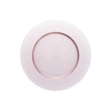 Archie Glass, 12.8" Charger Plate (Set of 4), Pink