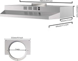 30 Inch Stainless Steel Wall Mount Range Hood 900 CFM 4 Speed Voice, Gesture & Touch Control, LED Lights, Baffle Filters