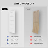 64in x 84in (Double 32x84 Door) White Barn Door with 11FT Sliding Door Hardware Track Kit Included, 