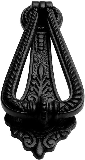 ᴹ Heavy Ornamental DesignDoor Knocker - Cast Iron Construction, RSF Finish, 7 Inch Long with Mounting Hardware