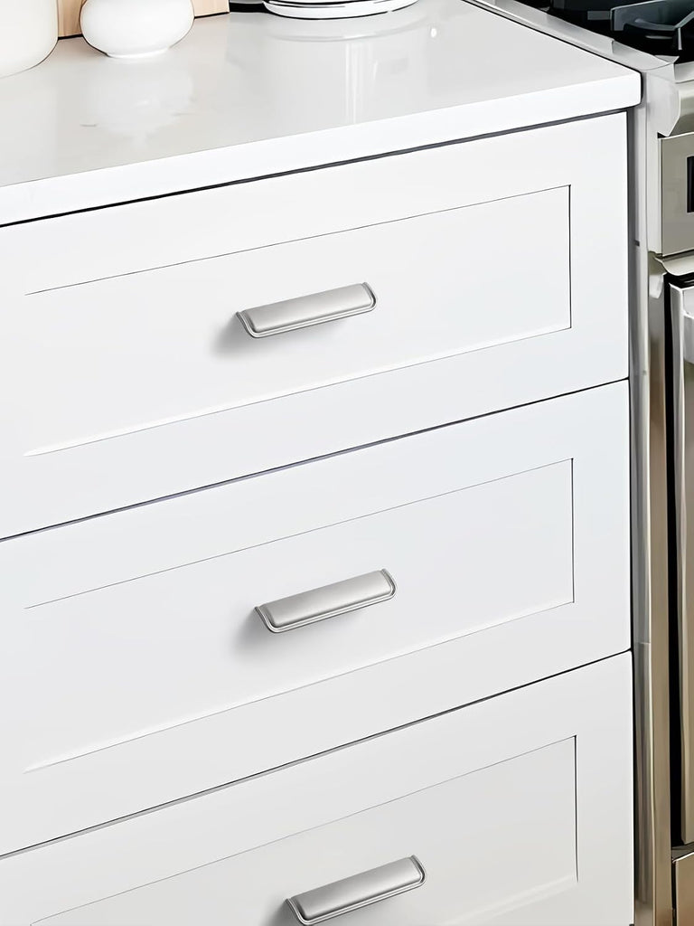 5 Pack 3 lnch(76mm) Brushed Nickel Cabinet Cup Pulls Kitchen Hardware Cabinet Handles Drawer Pulls Bathroom Cupboard