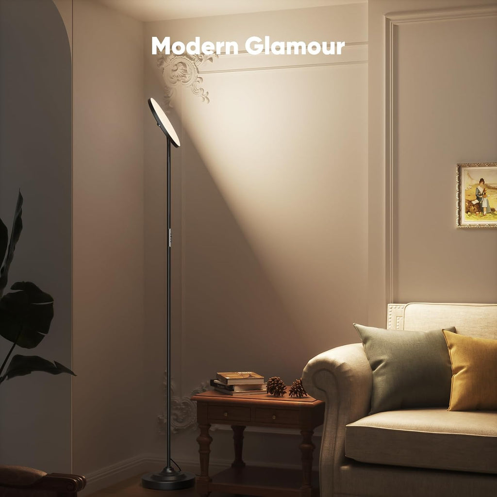 36W LED Floor Lamp, Super Bright Standing Lamp, Modern Stepless Dimmable Torchiere Tall Lamp with Remote Control