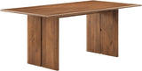 Amistad 72" Solid Wood Modern Farmhouse Rectangular Dining Table in Walnut