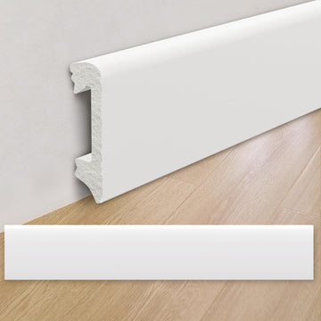 8 Pcs Wall Baseboard Molding Trim Skirting Board, 47.2 x 2.95 Inch