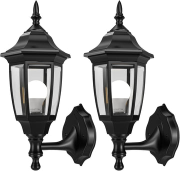 Plastic Outdoor Wall Light Fixtures with Bulbs, Waterproof and Anti-Corrosion Porch Sconces