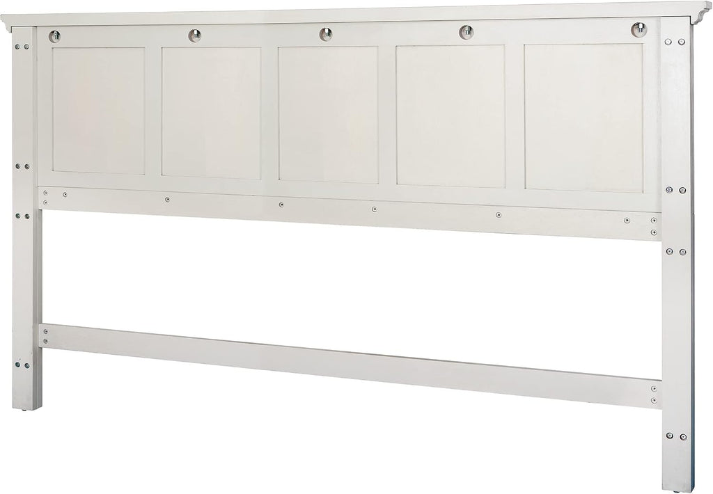 Farmhouse Basics King Headboard Only, Rustic White Finish