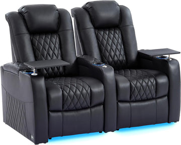 Top Grain Leather Home Theater Seating Seats