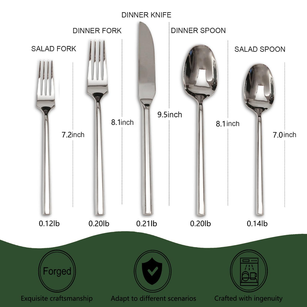20-Piece Silverware Set, Flatware Set 18/10 Stainless Steel
