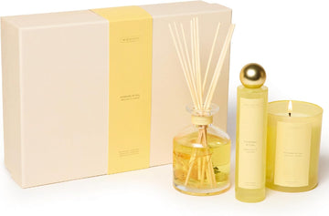 Morning Ritual Gift Box | Candle, Room Spray & Reed Diffuser | Bergamot & Jasmine | Invigorating Home Fragrance - Set of 3