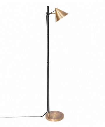 Noah 59" Brass Reading Floor Lamp, Adjustable Over Chair Lamp
