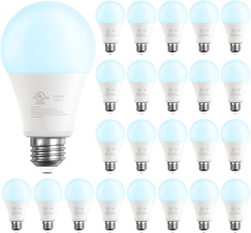 A19 LED Light Bulbs, 60 Watt Equivalent LED Bulbs, Long Lifespan High Brightness 800LM Daylight White 5000K, E26