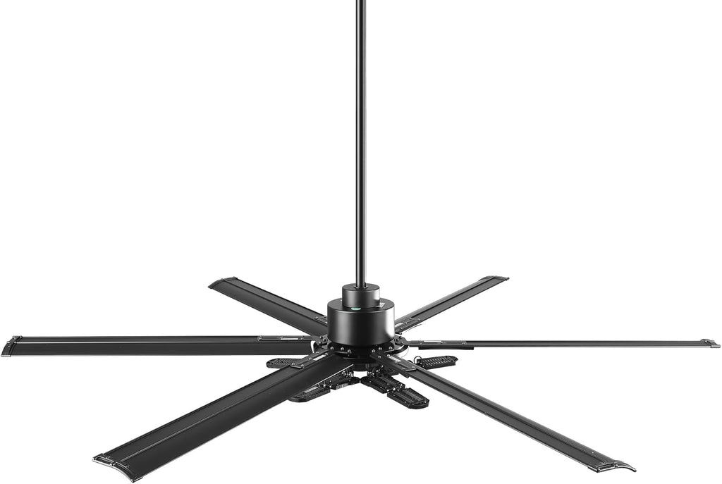 84" Ceiling Fan with LED Light and Remote - Matte Black