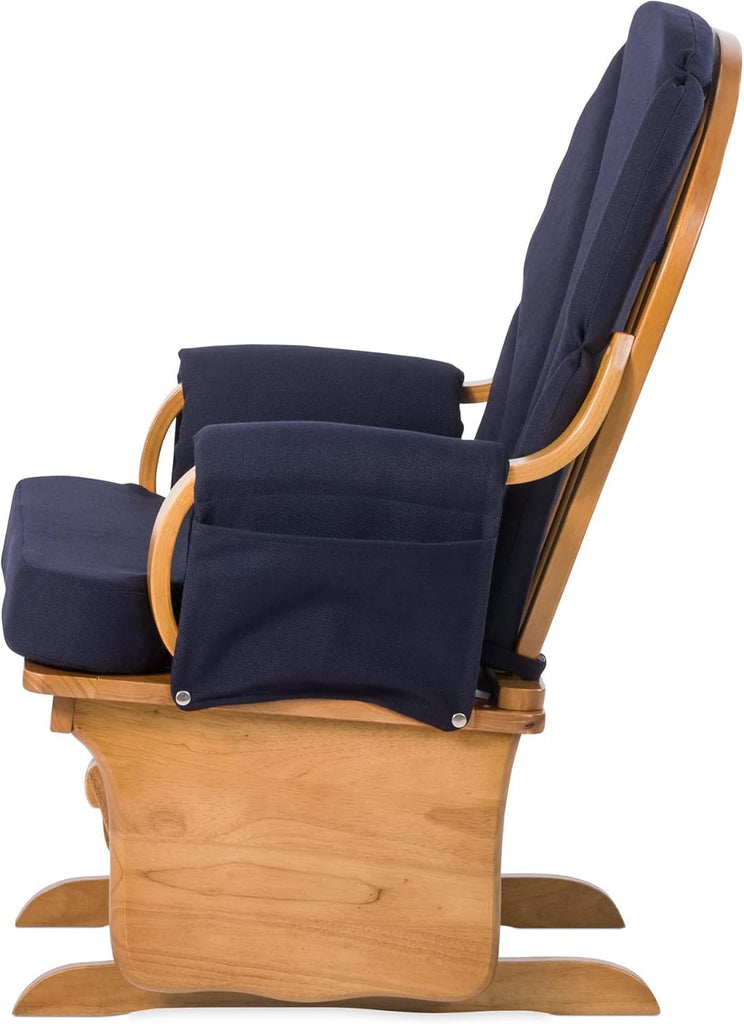 Wood Base Glider Rocker - Baby Feeding and Rocking Chair, Daycare Environment - Nursery Rocking Chairs with