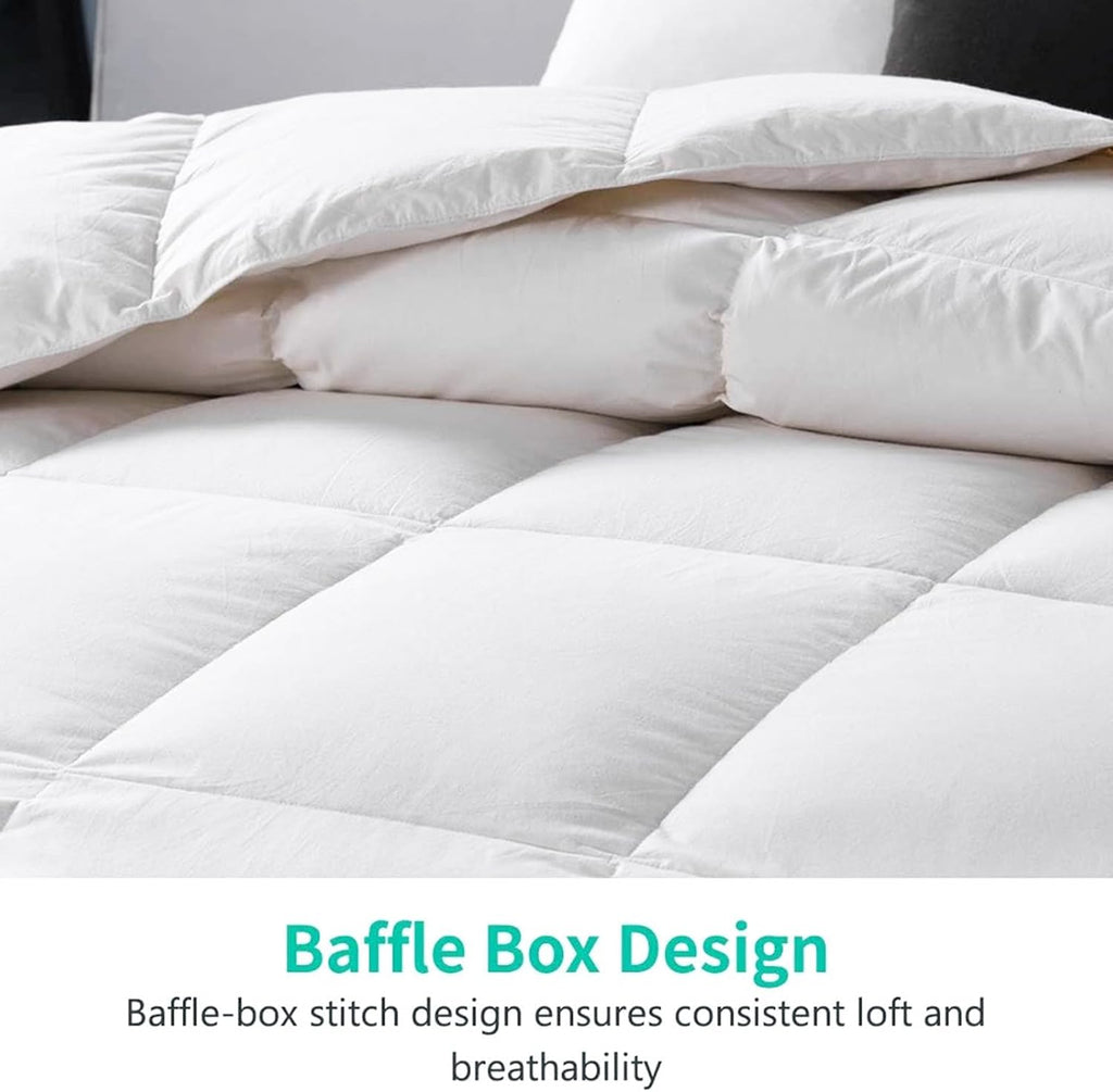 Heavy Weight Duvet Insert King,Winter Down Feather Fibers Comforter