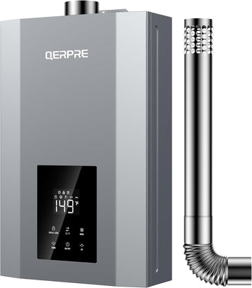 Tankless Water Heater Propane with Vent Pipe, Indoor Max 4.3 GPM, 100, 000 BTU, On-Demand Instant Hot Water Heater