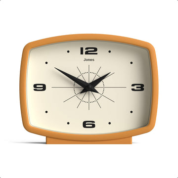 Film Desk Clock | Retro Rectangular Design | Mustard Yellow