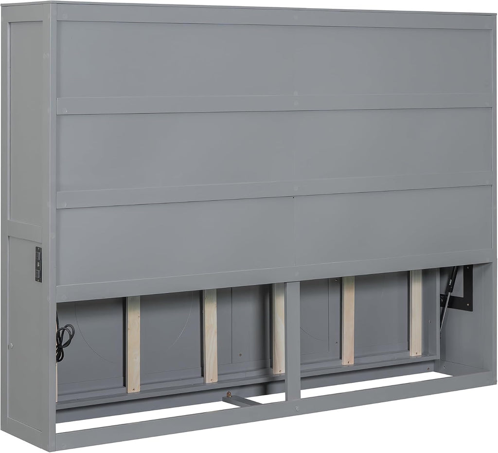 Full Murphy Bed,Space Saving Wall Bed can Be Folded into a Cabinet,Solid Wood Murphy Beds for Guest Room,Home