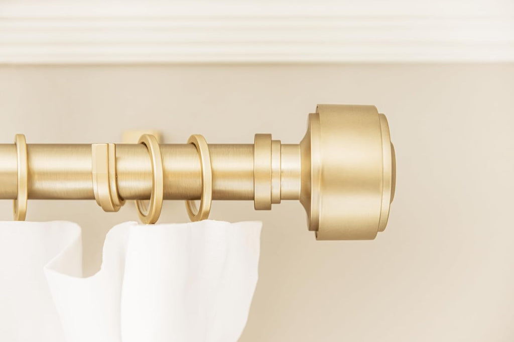 Luxury Layers Knob Finials - Fits Only Signature Collection Curtain Rods (Rod Not Included) - Premium Quality, Heavy