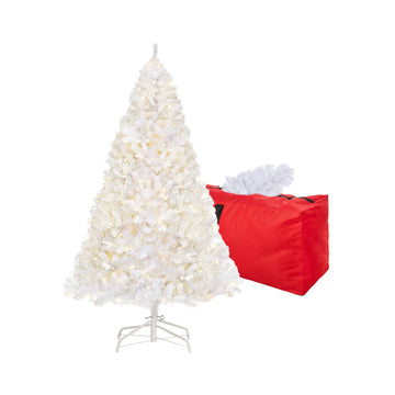 4ft White Prelit Artificial Christmas Tree, Arbol de Navidad Fake Xmas Tree