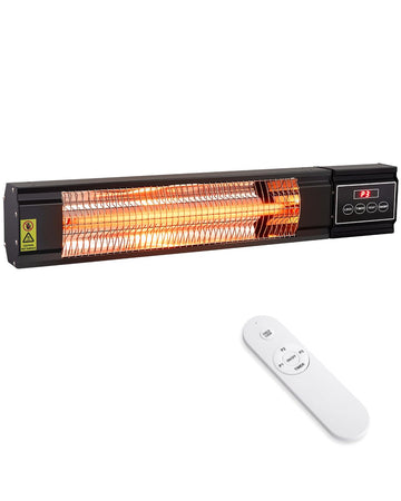 Patio Heater for Outdoor Use 1500W, IP65 Approved, Infrared Electric Wall-Mounted Patio Heater, 3 Levels Heating for