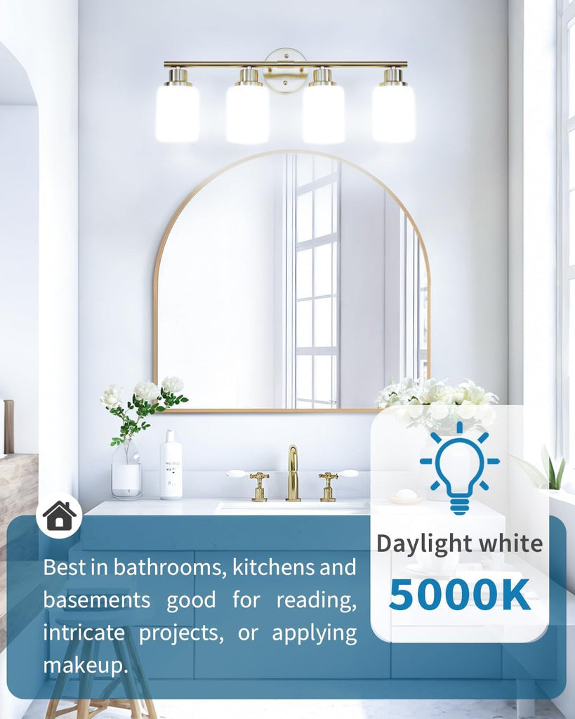 6 Pack LED Light Bulbs, 100 Watt Equivalent A19 Lightbulbs, 15W 5000K Daylight White, Bright Energy Efficient LED