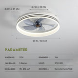 20" Ceiling Fans with Lights, Flush Mount Ceiling Fan with Lights and Remote, 6 Wind Speeds Smart Low Profile Ceiling Fan for Bedroom, Dining Room and Kitchen (White) A101-B0BZPQKYYN