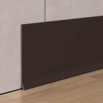 Peel and Stick Vinyl Baseboard Trim, 4 in x 100 ft Vinyl Wall Base, Brown