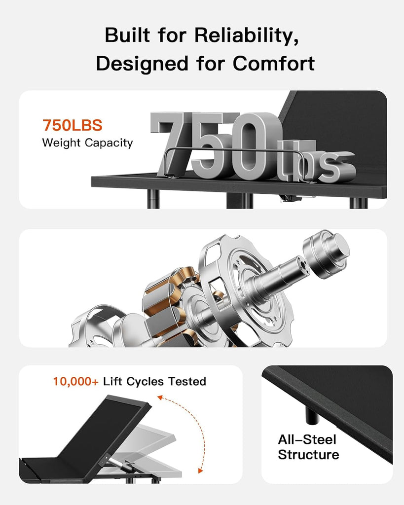 Amada Split King Adjustable Bed Frame with Head & Foot Incline & Wireless Remote, Zero Gravity, Electric Base with 4